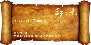 Szalai Ahmed névjegykártya